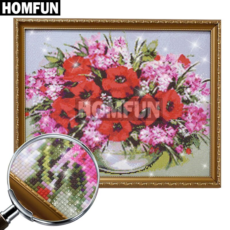HOMFUN Full Square/Round Drill 5D DIY Diamond Painting "Animal dog" 3D Diamond Embroidery Cross Stitch Home Decor A19994