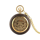 Creative Wood Watch Men Pocket Watches Retro Walnut Wood Case Standard Round Dial Jewelry Quartz Clock Hours Art Collectibles
