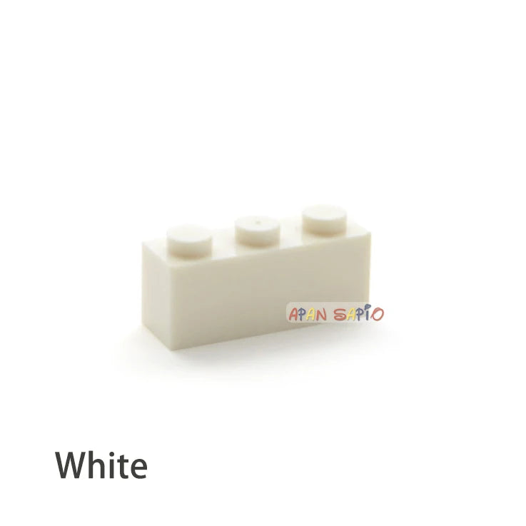 60pcs DIY Building Blocks Thick Figures Bricks 1x3 Dots Educational Creative Size Compatible With 3622 Plastic Toys for Children