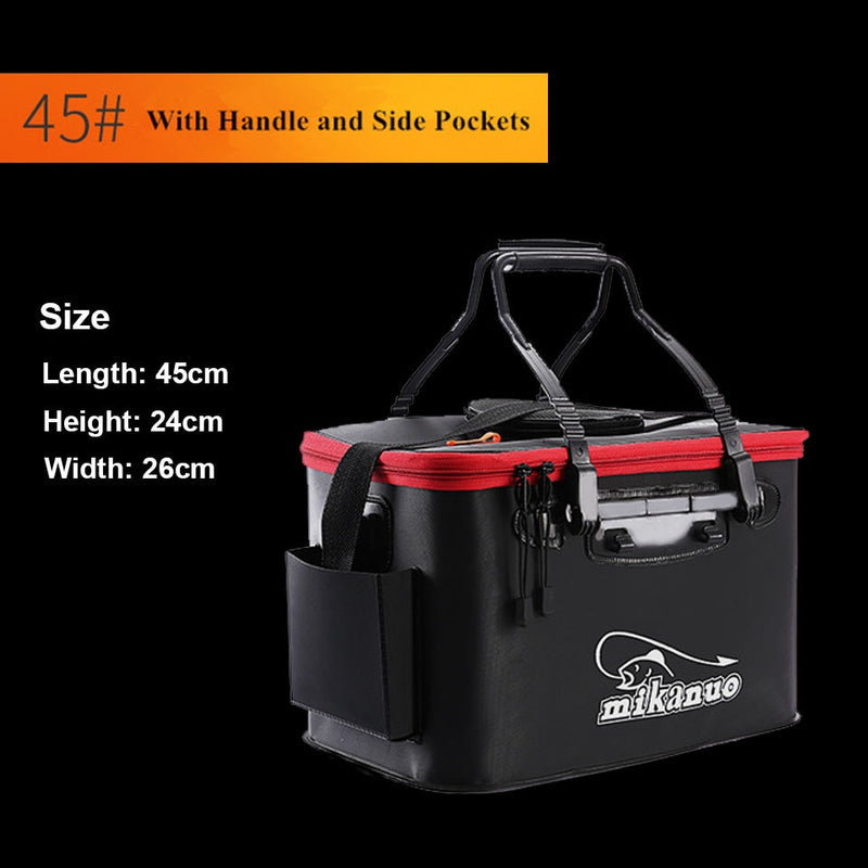 WALK FISH Portable EVA Fishing Bag Collapsible Fishing Bucket Live Fish Box Camping Water Container Pan Basin Tackle Storage Bag