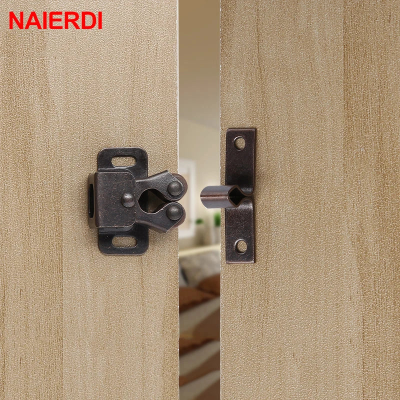 NAIERDI 2-10PCS Door Stop Closer Stoppers Damper Buffer Magnet Cabinet Catches For Wardrobe Hardware Furniture Fittings