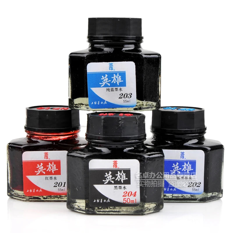 China HERO Pure Colorful 50ml Fountain Pen Ink Refilling Inks Stationery School Cartridge Converter Office Supplies