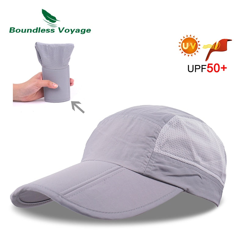 Boundless Voyage Baseball Cap Summer Mesh Sport Running Hats Outdoor Waterproof Visors Hat Hiking Cycling Trucker hat