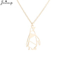 Jisensp Necklace 2026 Lucky Origami Penguin Necklace for Women Lovely Vivid Animal Penguin Pendant Necklace Trendy Jewelry