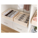 Dormitory closet organizer for socks home separated underwear storage box 7 grids bra organizer foldable drawer organizer