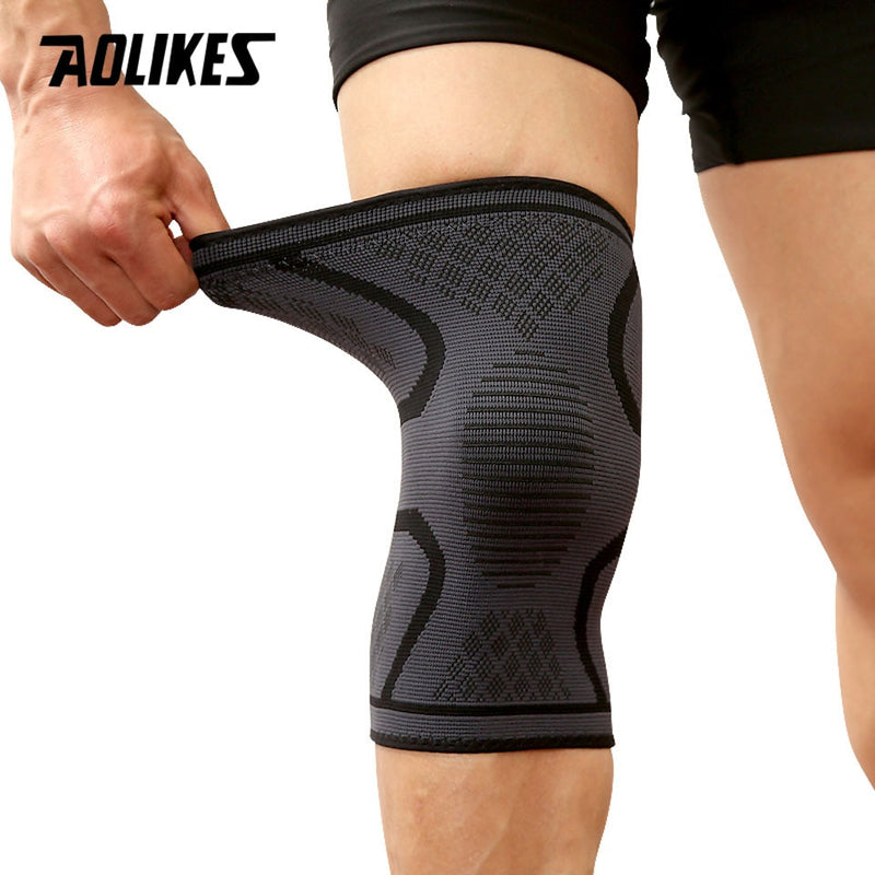 1 Pair Nylon Elastic Sports Knee Pads Breathable Knee Support Brace Running Fitness Hiking Cycling Knee Protector Joelheiras