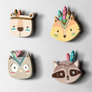 Nordische Kinderzimmer Deko Tiere Fuchs Bär 3D Wandsticker für Kinderzimmer Wandsticker Tiere Nordischer Fuchs Feder Wandsticker