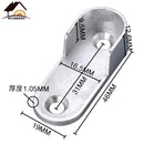 Myhomera 4-2 Stücke 16mm Zinklegierung Oval Kleiderschrankstange Halterung Hängestangenendstützen Schrankrohr Halterungen+Schraube Wandmontage