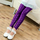 Meerjungfrau-Schuppen-Druck Frühling Sommer Kinder Baby Mädchen Leggings Skinny Kinderhose 2-12 Jahre