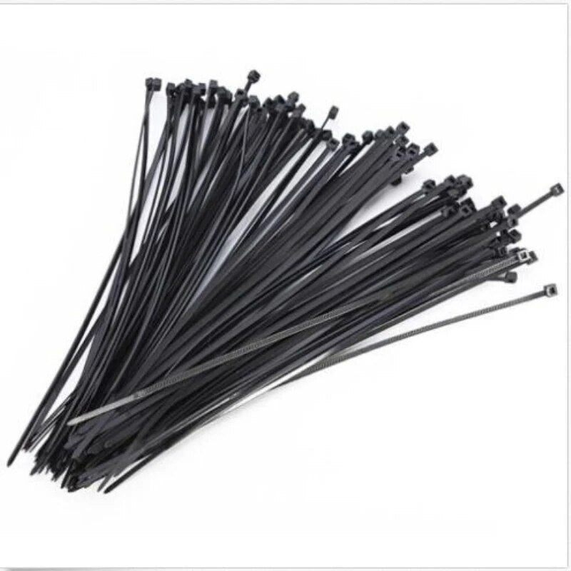 5mm 200mm Self-Locking Cable Ties Nylon Plastic Wire Zip Tie Cord Strap 500pcs black