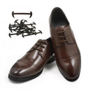 12pcs/set Men Women Leather Shoes Lazy No Tie Shoelaces Elastic Silicone Shoe Lace Suitable 3 Colors L6