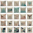 2021 Nordic Pop Geometry Cushion Cover Home Decorative Pillows Animals Car Sofa Throw Pillows Linen Print Custom Pillowcase