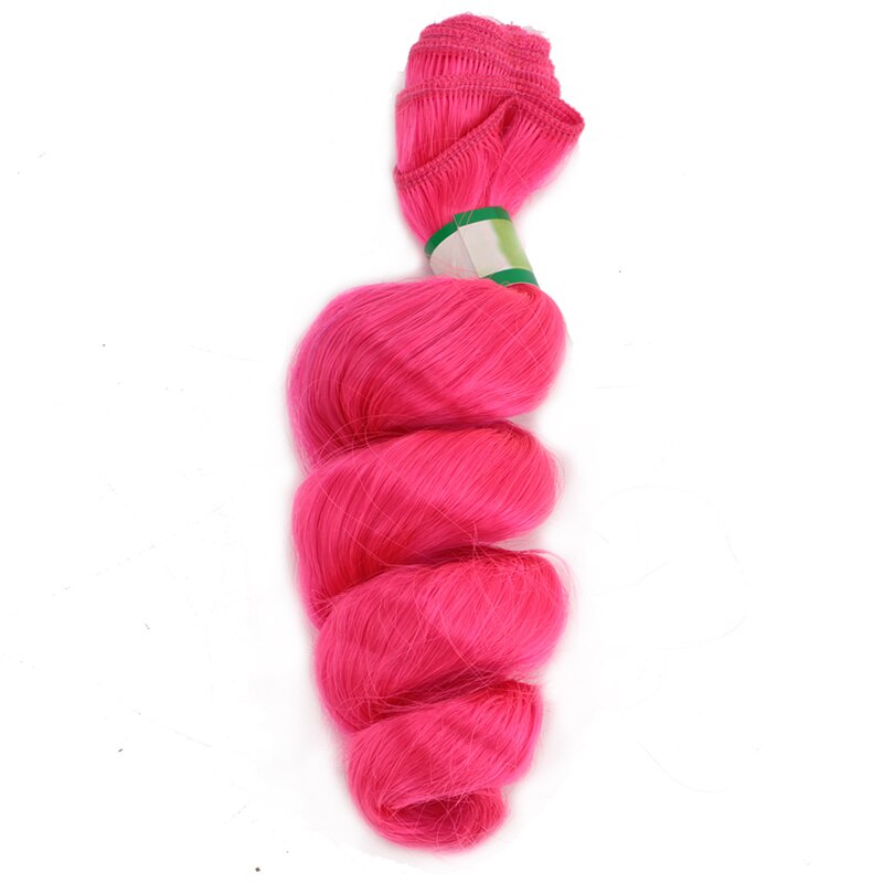 FSR Brown pink grey Color 70 G/pcs Loose wave Hair weave synthetic Hair Bundles for Black Women