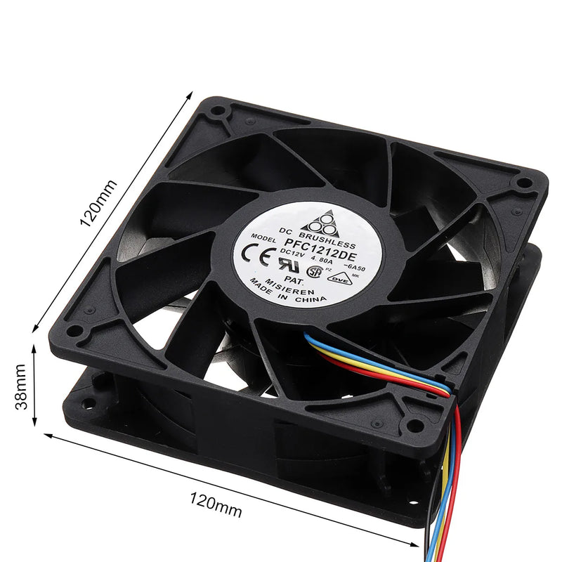 5000RPM 120x120  S7 S9 CPU Cooling Fan 4-pin Connector For Antminer Bitmain 12V/4.8A Portable Computer Cooler Fans