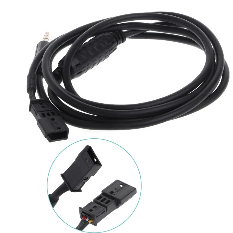 3 Pin 3.5mm Jack AUX Adapter Radio Interface Cable For BMW BM54 E39 E46 E53 X5