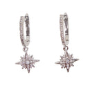 Korean style fresh and simple temperament CZ star North star charm earrings female jewelry gift wholesale