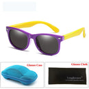 LongKeeper Spiegel Kinder Sonnenbrillen mit Etui Jungen Mädchen Polarisiert Silikon Sicherer Sonnenschutz Brille Geschenk Für Kinder Baby UV400 Gafas