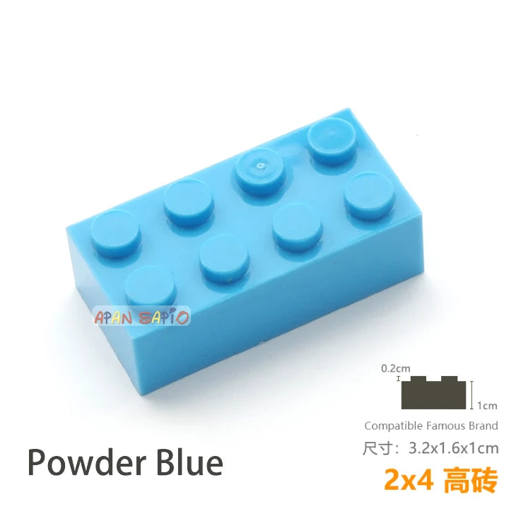 10pcs/lot DIY Blocks Building Bricks Thick 2X4 Educational Assemblage Construction Toys for Children Size Compatible With Brand