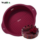 WALFOS 3D Handgemachte Runde Silikon-Kuchenform 3 Cupcake Gelee Pudding Keks Mini-Muffin Seifenform DIY Backwerkzeuge