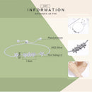 BAMOER Genuine 925 Sterling Silver Luminous Daisy Flower Women Bracelets Clear CZ Fashion Bracelet Jewelry Making Gift SCB084