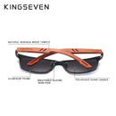KINGSEVEN Designer Handmade Women Sunglasses Men Polarized Natural Bubinga Wooden+Aluminum Fashion Sun Glasses Square UV400