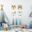 Nordische Kinderzimmer Deko Tiere Fuchs Bär 3D Wandsticker für Kinderzimmer Wandsticker Tiere Nordischer Fuchs Feder Wandsticker