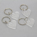 30 Pieces Personalized Engraved Love Heart Key Chain Gold Acrylic Engagement Birthday Party Gift Custom Key Ring Wedding Favors