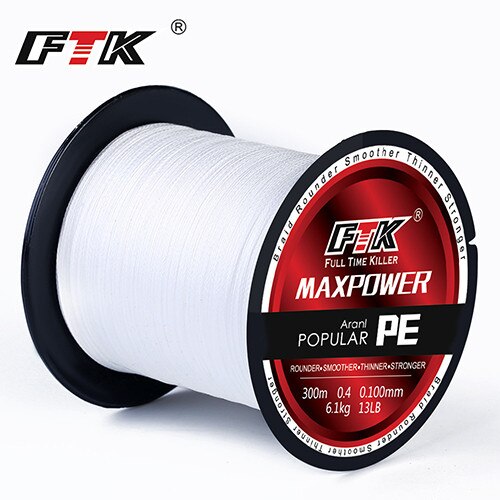 FTK Brand Tirposeidon Series 300M PE Braided Fishing Line 0.4-6.0Code 13-70LB Multifilament Fishing Line