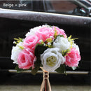 10PCS/Lot 15 Head Road led Flowers Wedding Fabric&Plastic Simulation Rose Road Lead Party Centerpiece Flores Home Decoration