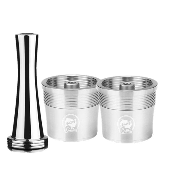 ICafilas STAINLESS STEEL Metal  Compatible for illy coffee Machine Maker Refillable Reusable Capsule fit for illy Espresso Cafe