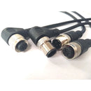 M12-Anschluss Kugelbuchsenseite Stecker 5m Kabelstecker Stecker auf Buchse 4P 5P 8-polig PVC-Leitung A-Typ Winkel & gerade