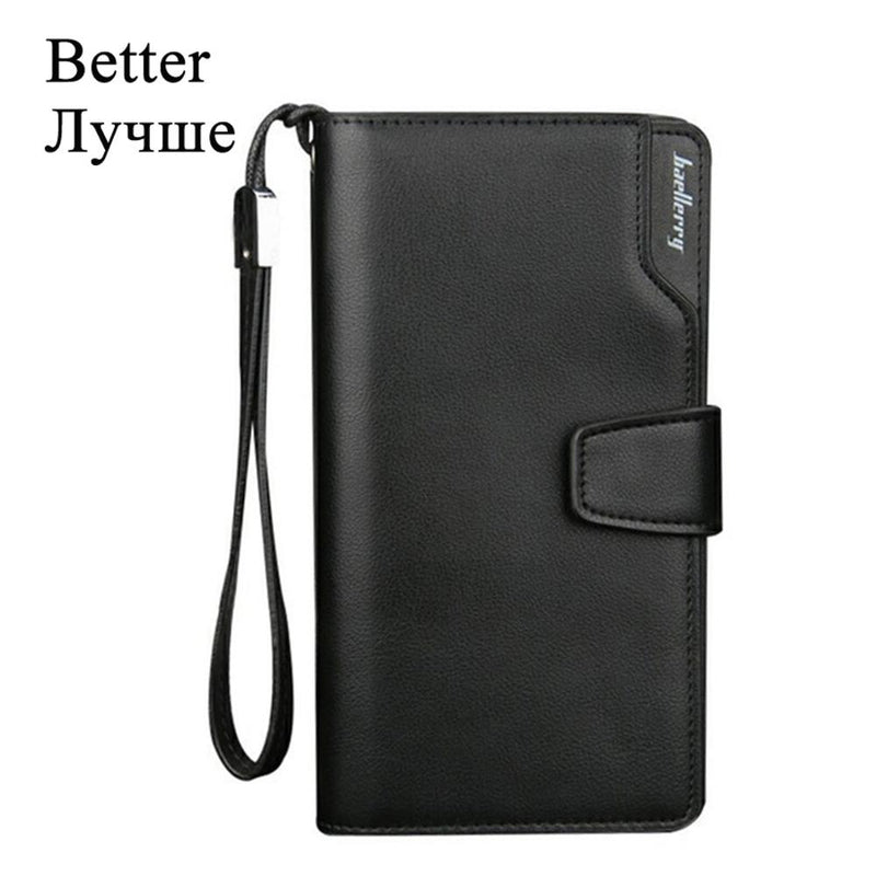 Baellerry Men Wallets Long Style High Quality Card Holder Male Purse Zipper Large Capacity Brand PU Leather Wallet For Men