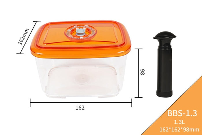 LAIMENG Vacuum Container Plastic Food Storage Container With Lid Damp Proof Large Capacity Kitchen Box for Vacuum Sealer S250