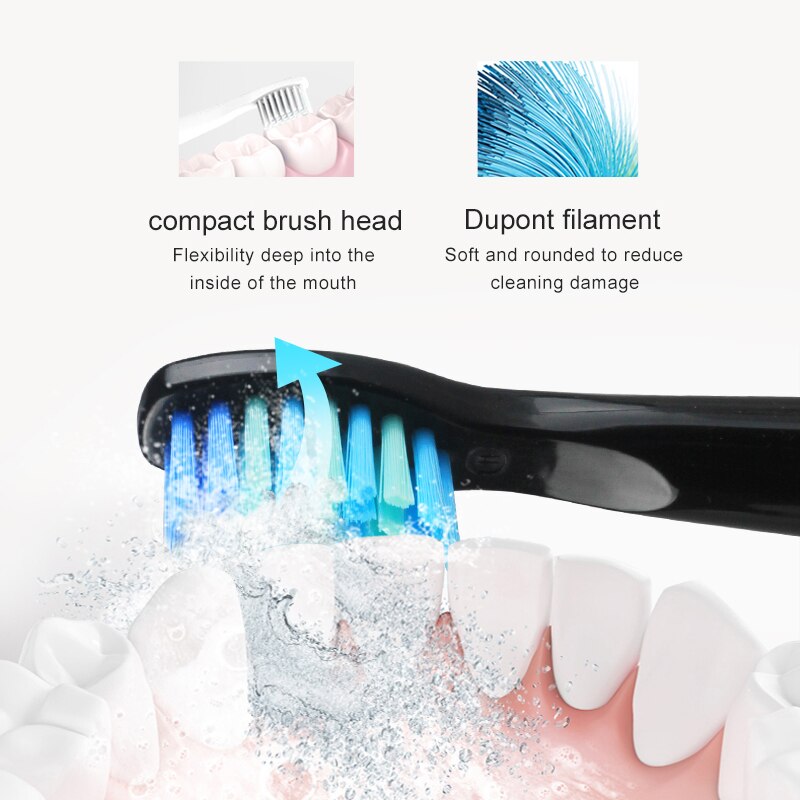 SEAGO  Electric Replacement Brush Heads Sonic Toothbrush Hygiene Care 899 Set (4 heads) for SG910 SG507 SG958 SG515 SG949 SG575