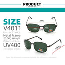 VIVIBEE Klassische Herren-Sonnenbrille im Rechteck-Stil, polarisiert, Retro-Quadrat, polarisierende Sonnenbrille für Herren, UV400-Brille