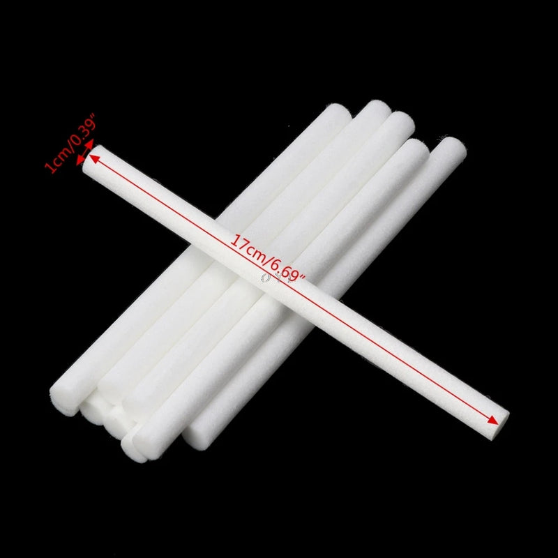 10Pcs 10mmx170mm Humidifiers Filters Cotton Swab for Humidifier Aroma Diffuser