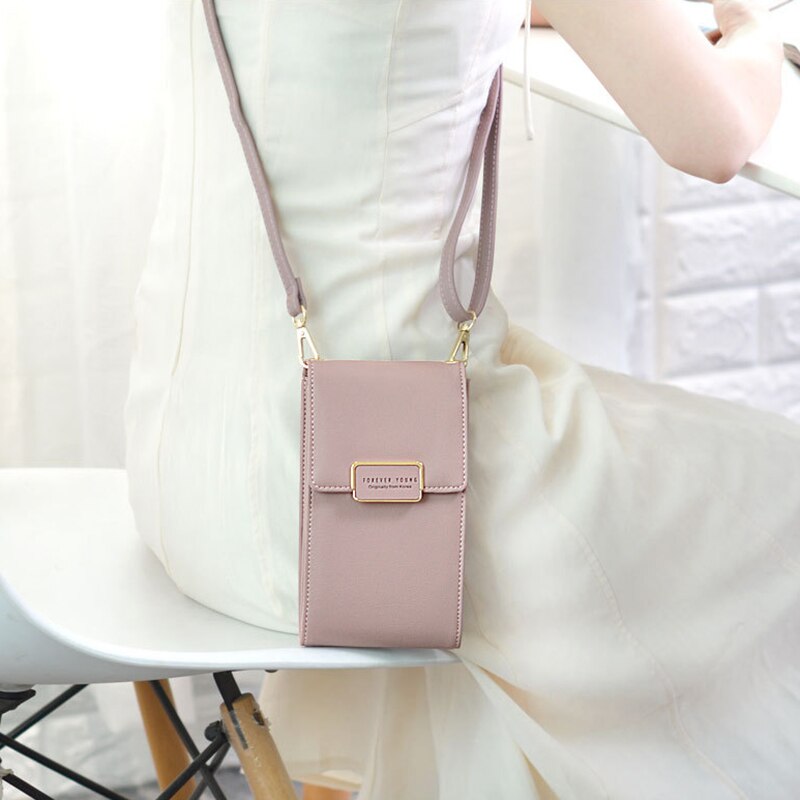 Brand Mini Crossbody Shoulder Bag Women High Quality Cell Phone Pocket Ladies Purse Clutch Fashion Leather Hasp Handbags Female