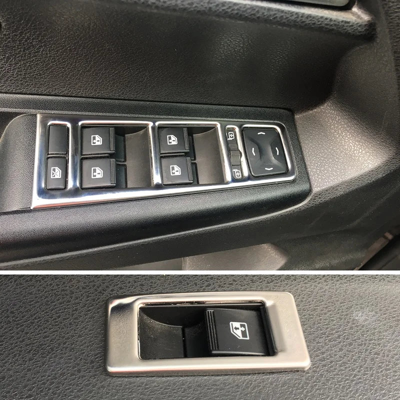 stainless steel interior door window switch control decorative cover trims for Lada Vesta sedan universal Cross