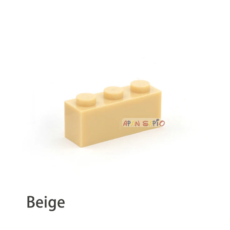 60pcs DIY Building Blocks Thick Figures Bricks 1x3 Dots Educational Creative Size Compatible With 3622 Plastic Toys for Children