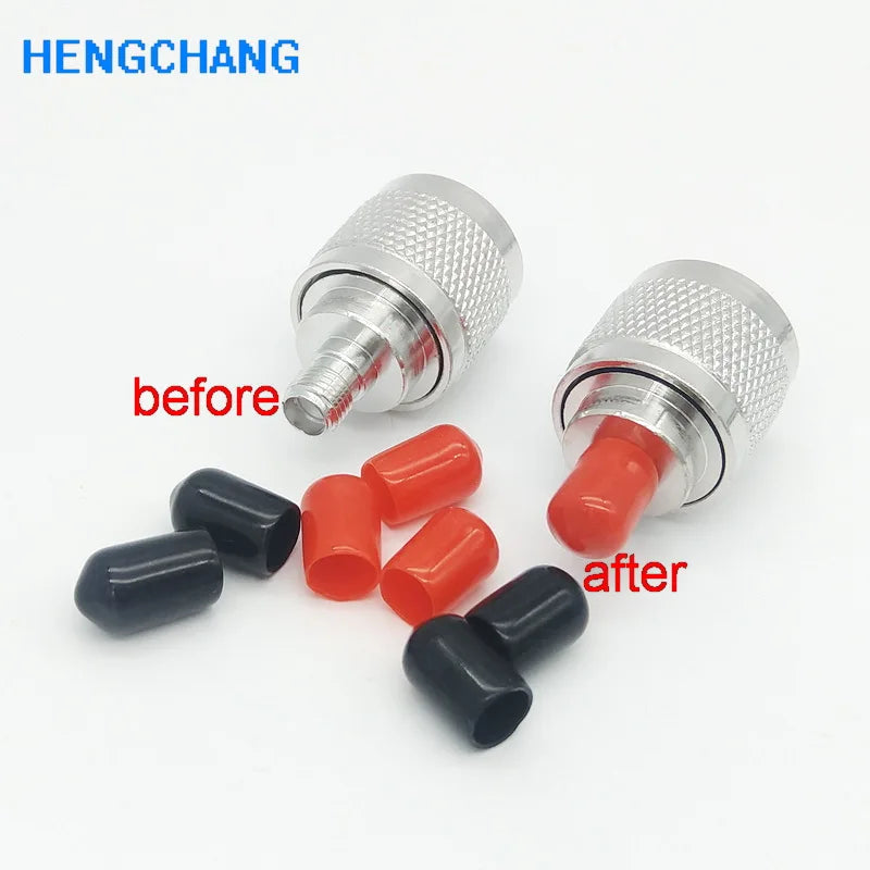 6mm Protective Cover Rubber Covers Dust Cap For SMA Connector Metal Tubes Cable End Cap 100pcs/lot