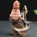 Buddha Backflow Incense Burner Ceramic Tower Bullet Incense Base Censer for Home Office Teahouse Use Home Decor