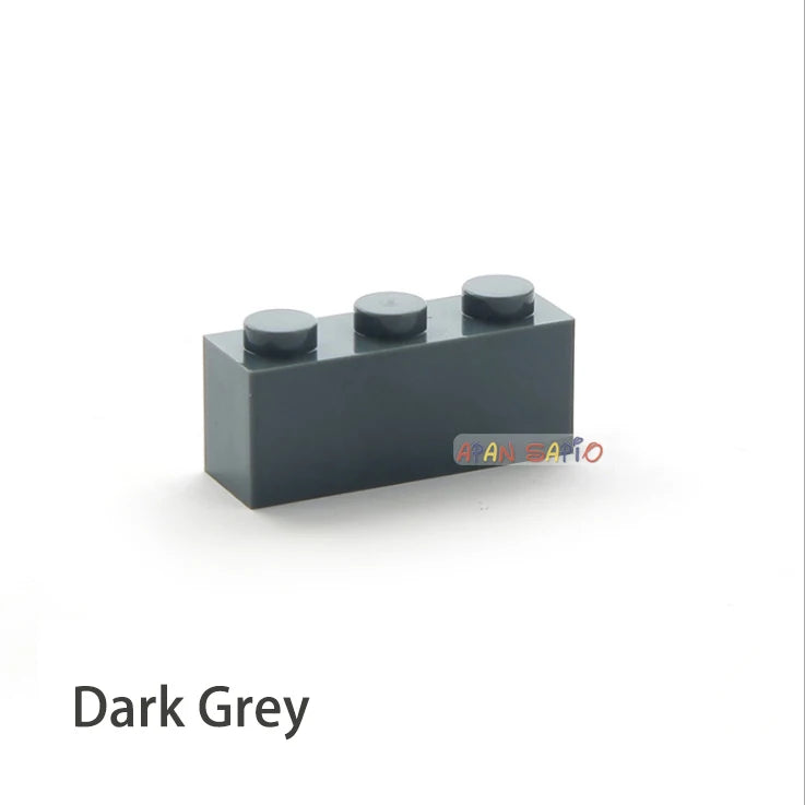 60pcs DIY Building Blocks Thick Figures Bricks 1x3 Dots Educational Creative Size Compatible With 3622 Plastic Toys for Children