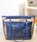 Fashionable Waterproof PVC Half-Transparent Hand Bag for Summer Beach with Small Storage Polyester New Hot Style
