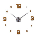 Neue Echtmetall 3D DIY Acryl Spiegel Wanduhr Uhren Hauptdekoration Moderne Nadel Quarz Aufkleber