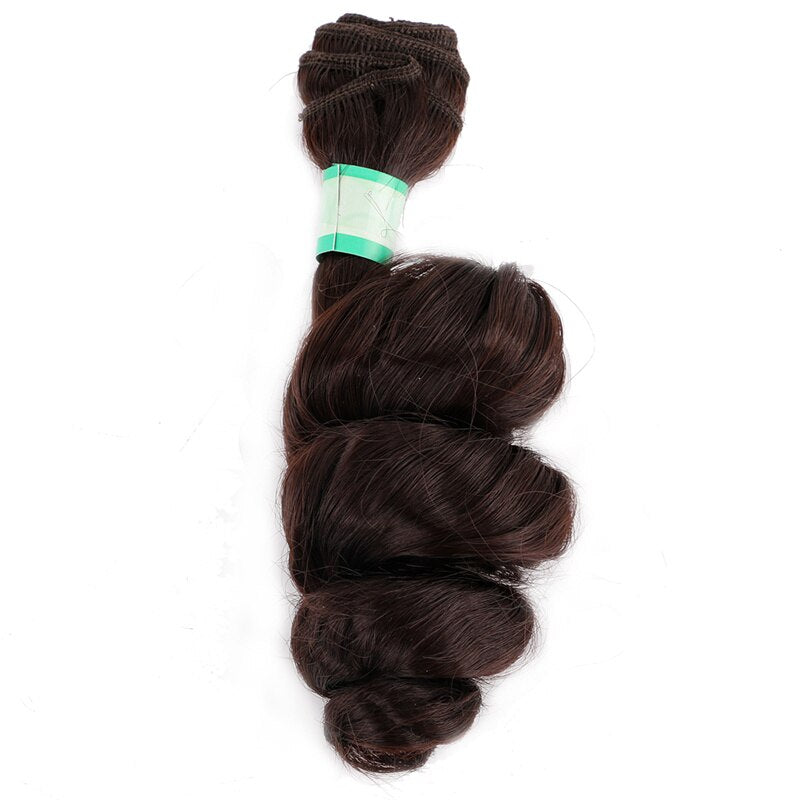 FSR Brown pink grey Color 70 G/pcs Loose wave Hair weave synthetic Hair Bundles for Black Women