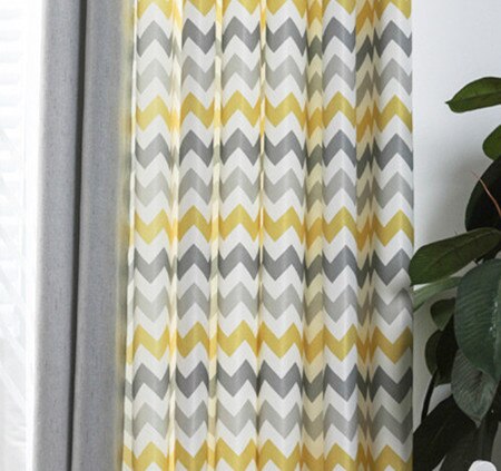 Curtains for Living Room Yellow Stripped Customized Bedroom Curtains Cortina for Window Drapes Home Decor Cortinas