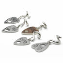 BOG-PAIR Vintage Mother of pearl Turquoises Dew Drop Ouija Dangle  Ear Weight Ear Expander Ear Stretcher Body Piercing Jewerly