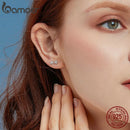 BAMOER Stern-Komet-Asymmetrie-Ohrstecker für Frauen Klarer Zirkonia Helle Meteor-Ohrstecker 925 Sterling Silber Schmuck Femme BSE087