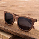 BOBO BIRD Sonnenbrille aus schwarzem Walnuss- und Bambusholz, polarisiert, Herrenbrille, UV-400-Schutz, in originaler Holzbox