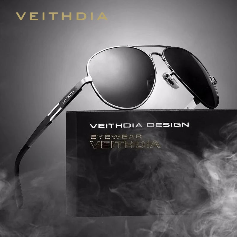 VEITHDIA Sunglasses Men Aluminum Fashion Outdoor Polarized UV400 Women Sun Glasses Accessories Eyewear Male For Female  6695